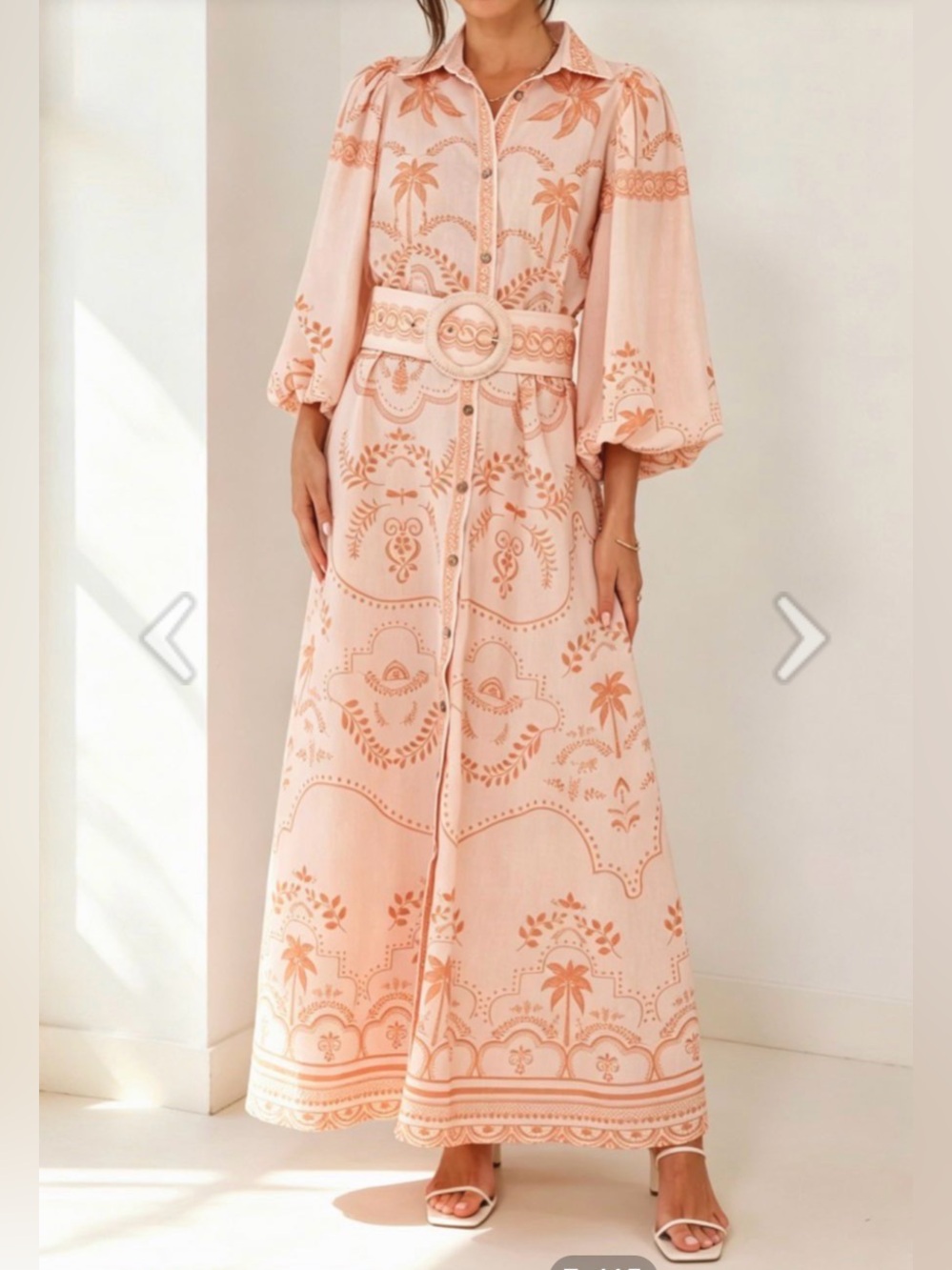 NWT Floral Maxi Dress with Belt